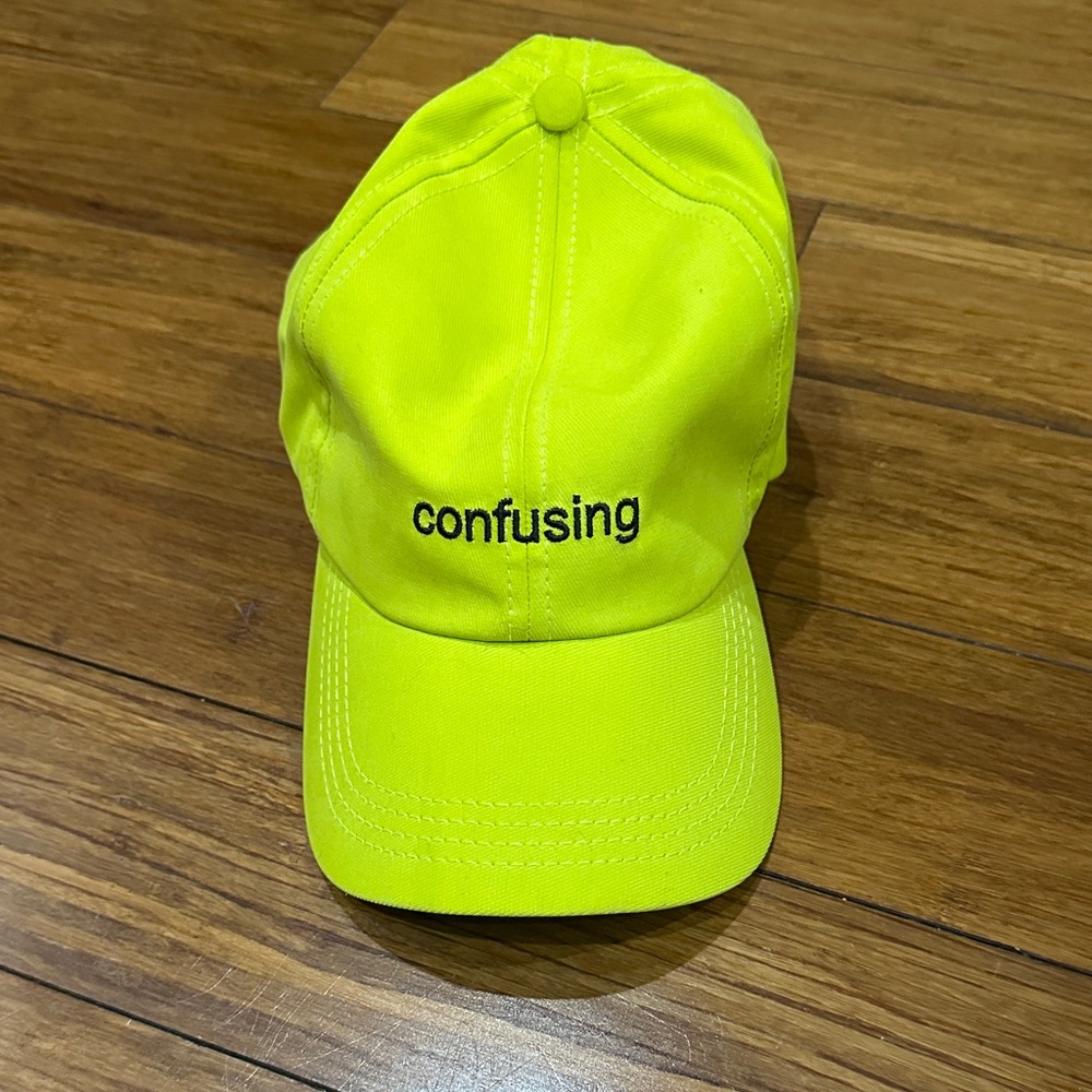 Confusing Neon Yellow Cap - Picture 1 of 2